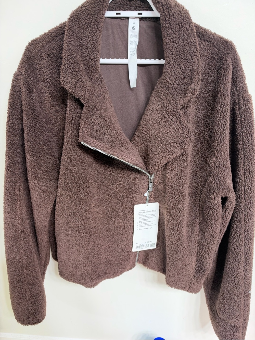 lululemon athletica Brown Teddy Fleece Zip Jacket